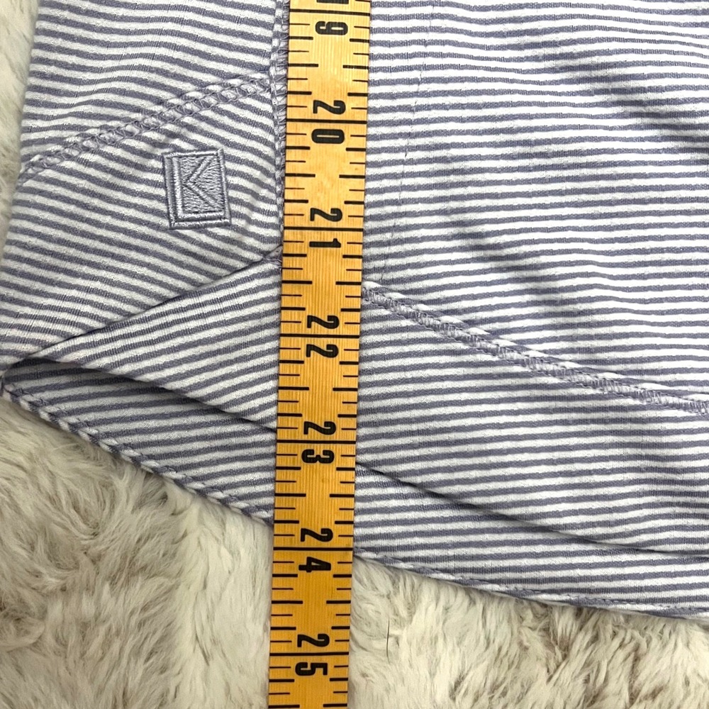 Kate Lord Collection Womens Lavender Striped Quarter Zip Pullover Golf Shirt Med - Picture 5 of 5